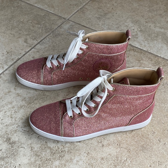 Christian Louboutin Glitter Pink Sneakers - Picture 7 of 16